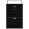Vidaxl Szafka Na Buty, Czarna, 63X24X104 Cm, Materiał Drewnopochodny