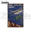 Vintage Airplane Metal Tin Sign Aviation Wall Decor 20x30cm