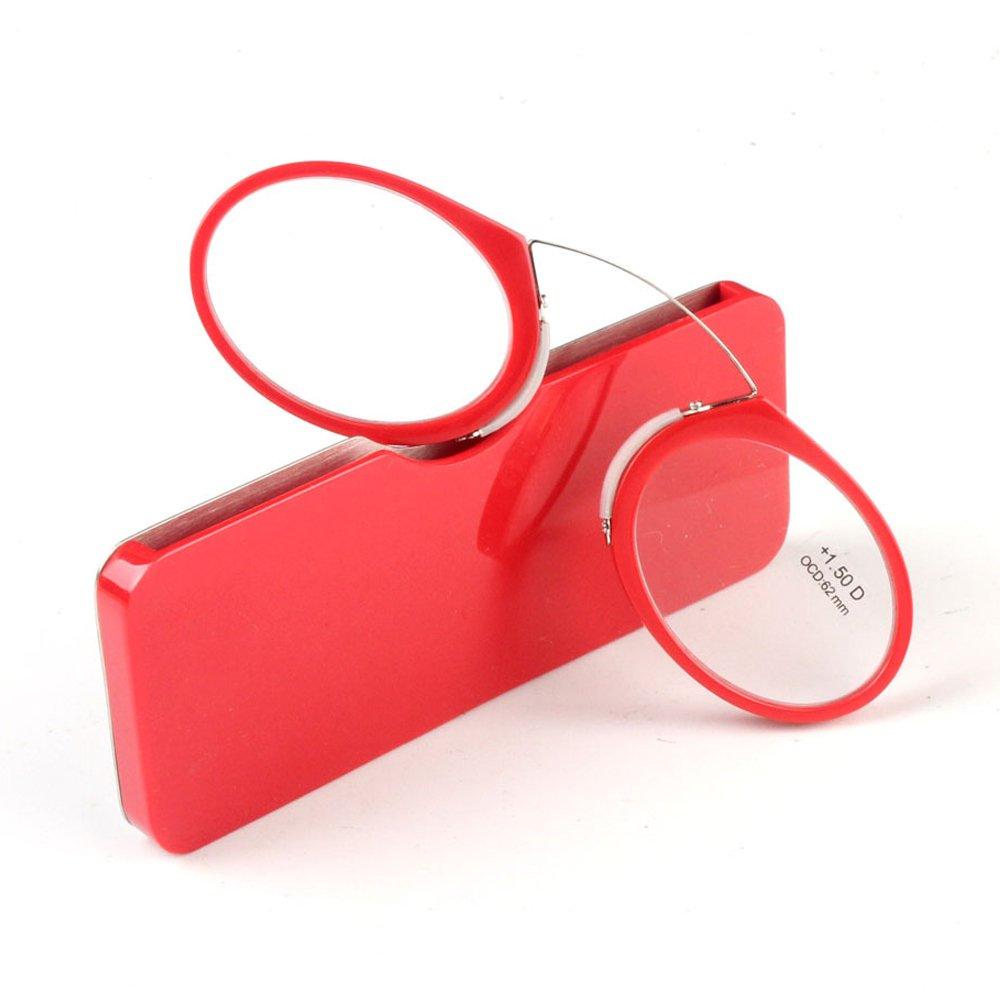 TR90 Card Type Reading Glasses for Senior Portable Micro Reading Special Case Power Range from To 3 Colors Available Set Ultra-lightweight Women, Men,