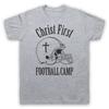 Christ First Football Camp Retro Style Christlich USA Herren- und Damen-T-Shirt
