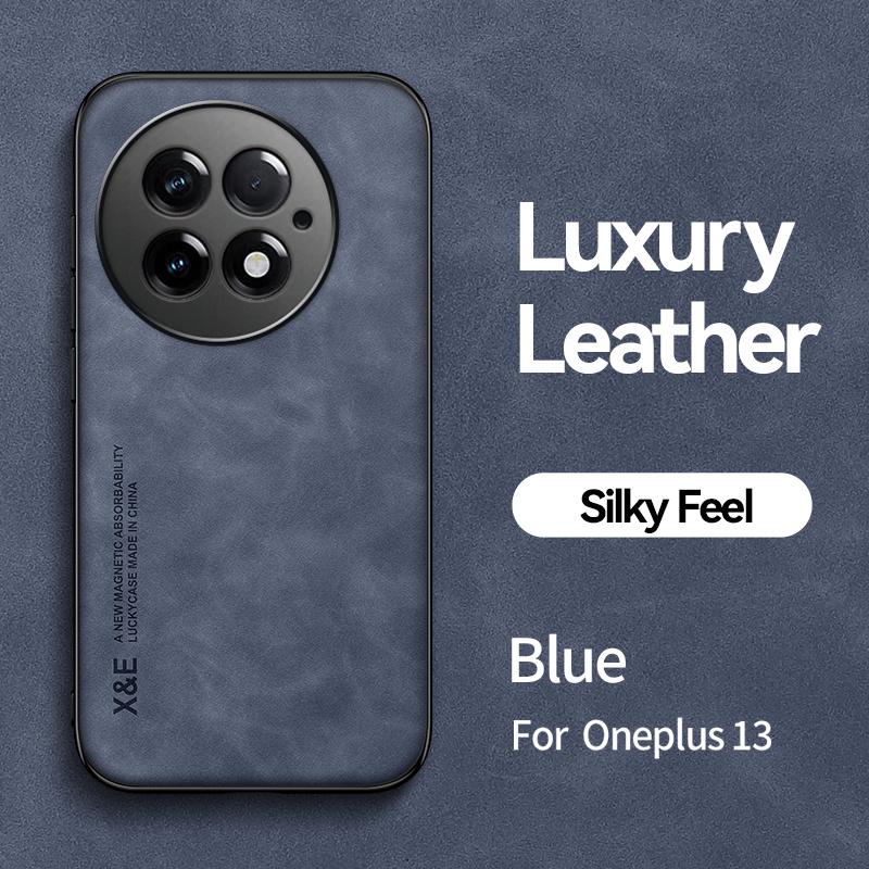 

Чохол для Oneplus 13 5G із силікону, ударостійкий шкіряний магнітний чохол для телефону One Plus 13 1+13 Oneplus 13 TPU рамка задня кришка For OnePlus 13 (5G) синій