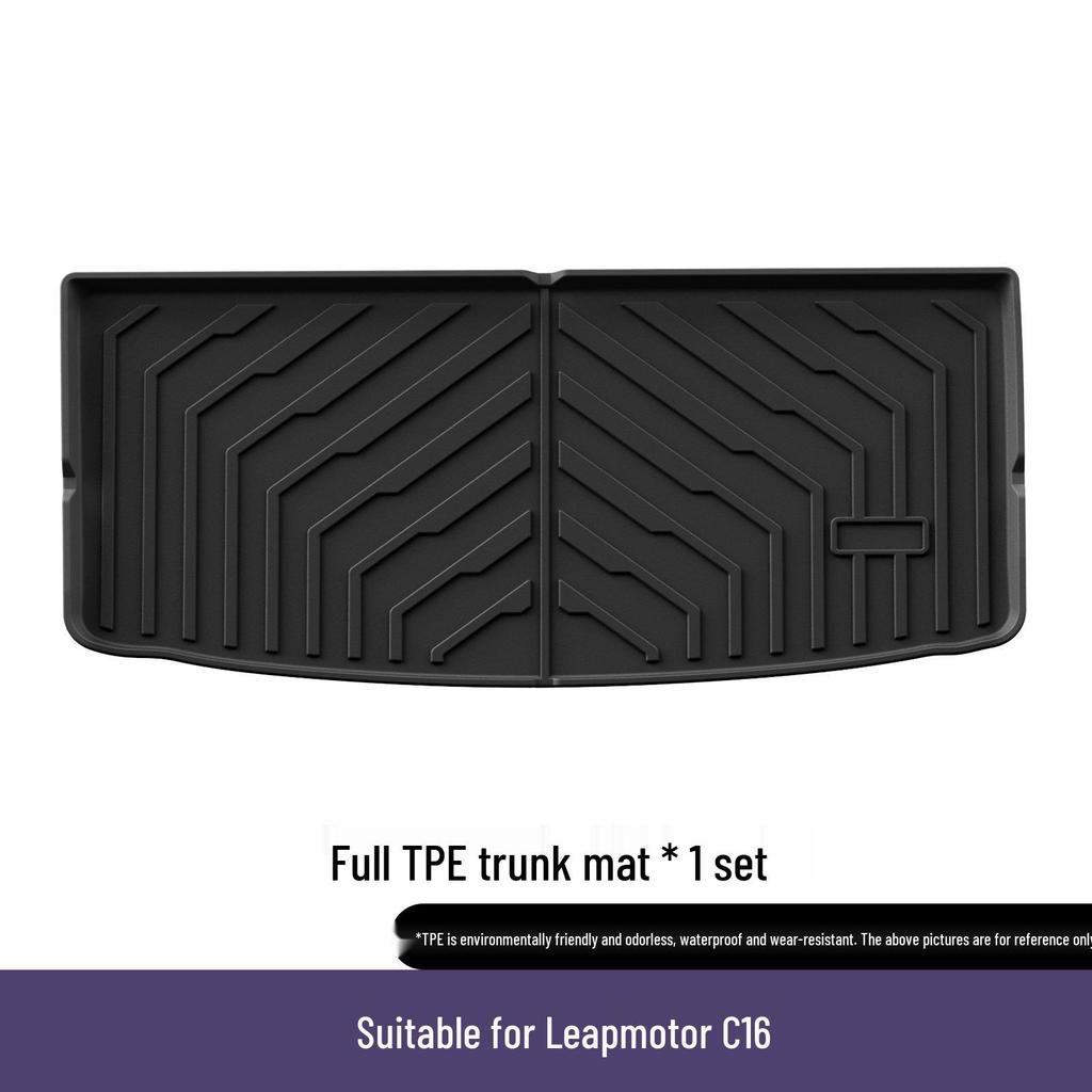 All-Weather TPE Rear Trunk Mat for Leapmotor C16 Foot Pads