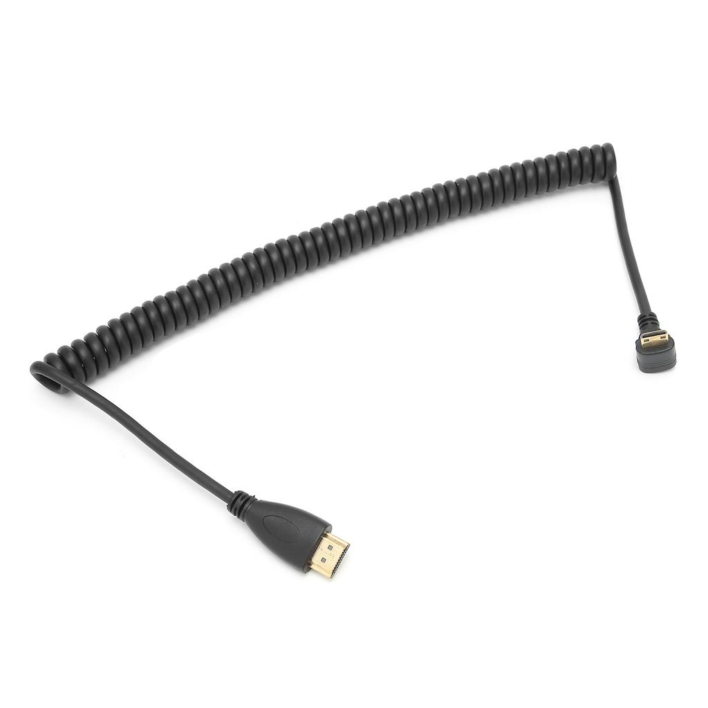 HD Multimedia InterfaceA to HD Multimedia InterfaceC Adapter Cable Spring Cable Left Elbow