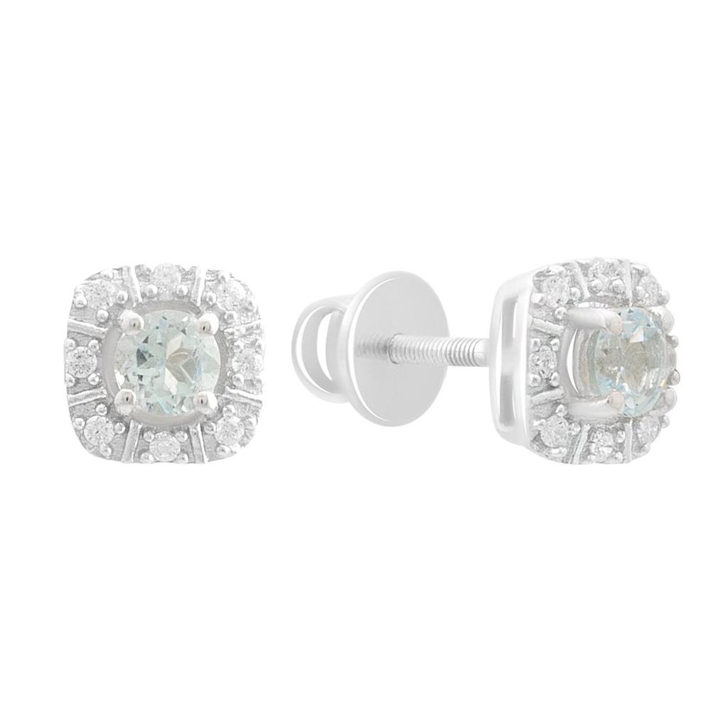 Серебряные серьги с натуральным топазом 0.89ct (2188513)