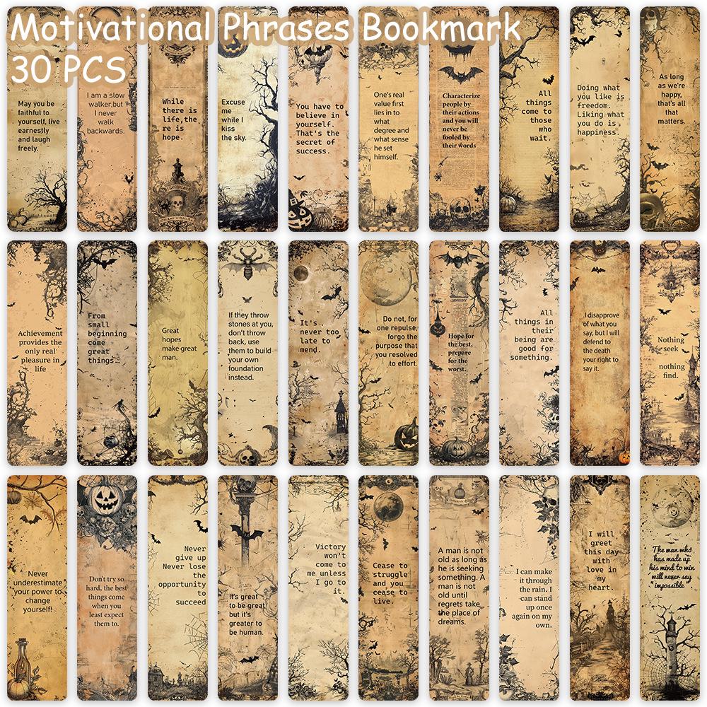 30 Вдохновляющих Закладок в Ретро-Стиле: Уникальные читательские карточки премиального дизайна QH394