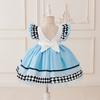Baby Girl Dress Alice in Wonderland Girl Performance Costume Pleated Skirt Printed Lace Princess Dress