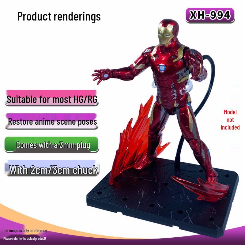 Snake Bone Fire Wind Poseable Stand: Special Effects Display for Gundam Model or Anime Figure Statue Aura.