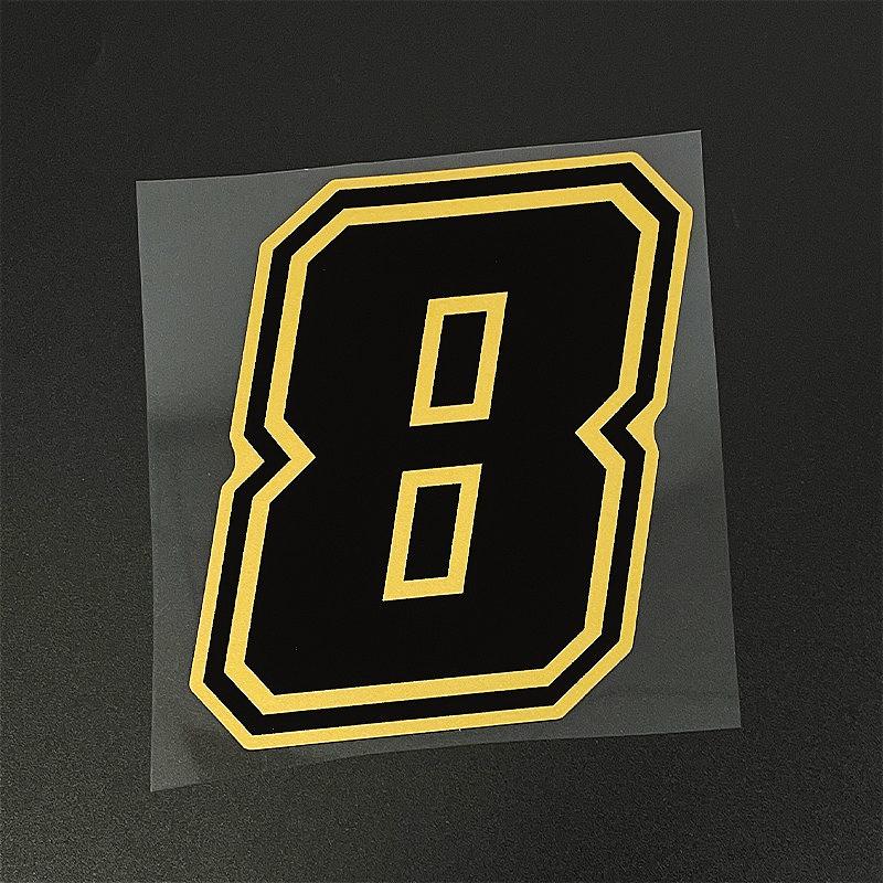 1ks Číslo 0-9 Motocykly Zlaté Nálepky Vodotěsné pro Kapotáž Motocyklu Helmu Čelní Skla Okna Auta Univerzální Vinylové Obtisky