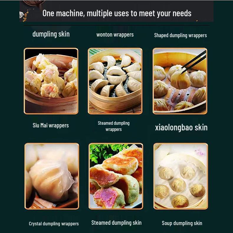 Automatic Dumpling & Wonton Maker: Commercial-Grade Imitation Handmade Dough Roller