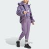 adidas Myshelter Cold.Rdy Jacket Color Block Logo Hooded Down Jacket Women Jacket Purple HZ5700
