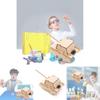Children's Wooden Diy Electric Tank Science Kit Educational Toy Gift Material C-25 Pack