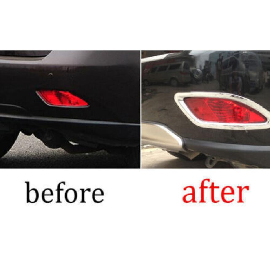 For Lexus RX350 450h 2013-15 Chrome ABS Rear Bumper Fog Light Frame Cover Trims