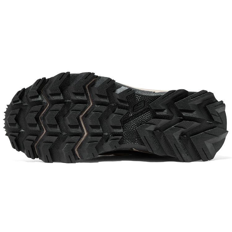 Skechers Relaxed Fit Round Toe Lace-Up Shock Absorbing Low-Top Outdoor Functional Shoes Men Shoes Khaki 237501-TPBK