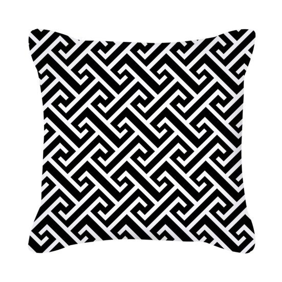 Geometryczna Poszewka na Poduszkę, 18x18 Cal Nowoczesna Poszewka na Poduszkę Dekoracyjną, Zmywalna Poszewka z Ukrytym Zamkiem do Wystroju Kanapy Sofy Samochodu
