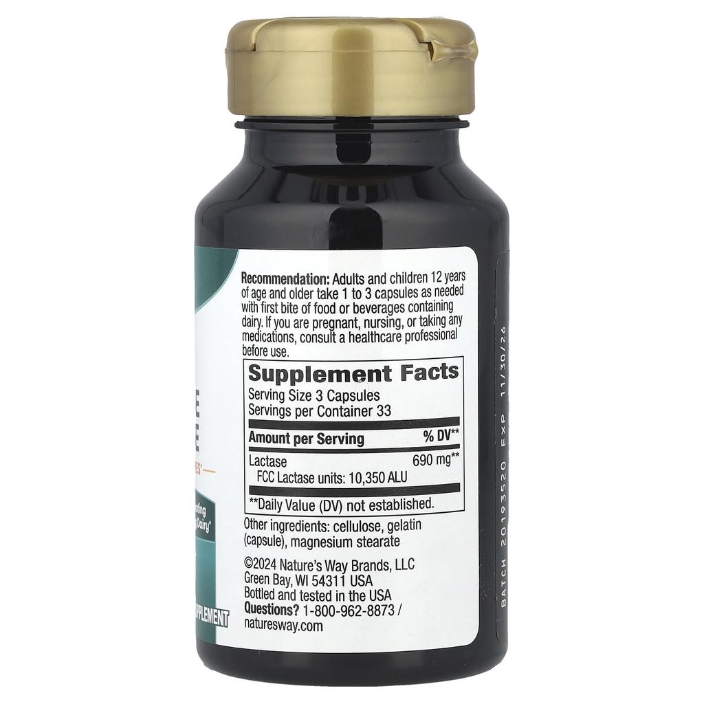 Nature's Way Lactose Protection, 690Mg, 100 Capsules (230Mg Per Capsule)