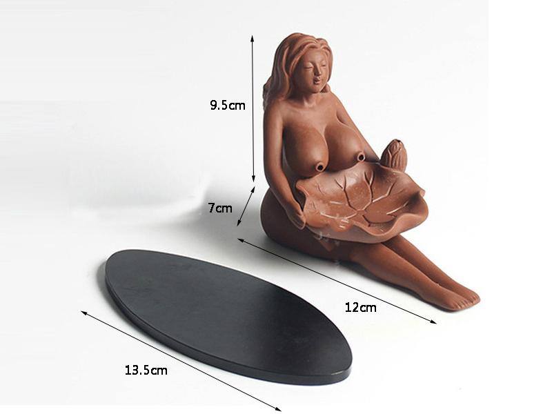 Purple Sand Teahouse Bacflow Incense Burners Ceramic Crafts Incense Waterfall Cone Censer Stick Holders for Home Decor Ornaments