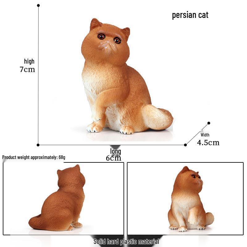 Realistic Exotic Orange Tabby Cat Heart Model Ornament