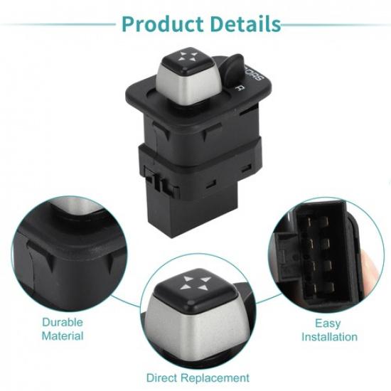 Packof 1 for Lincoln Town 2004-2008 Front Mirror Switch Black Plastic Metal