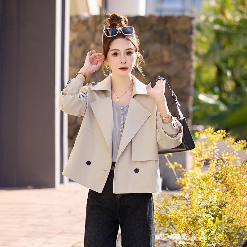 Women's Petite Trench Coat - Versatile Fashion for Spring & Autumn ZY2505