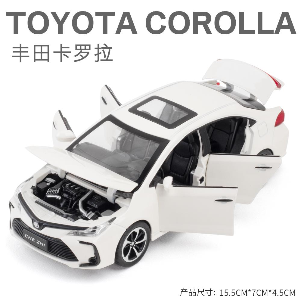 

1:32 TOYOTA Corolla Сплавная машина литая модель Звук и свет Игрушка с инерционным механизмом Детская игрушка Детский подарок Подарок на день рождения для мальчиков