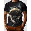 Men's Fashion Loose Plus Size T-shirt 3D Printed Summer O Neck Short Sleeved Top Men's Casual Street T-shirt