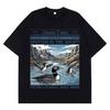 Heißer Rivalität Dummer Kanadischer Wolf Vogel Lustiges Meme T-Shirt Herren Damen Harajuku T-Shirts Kurzarm Locker Freizeit T-Shirts Oberteile