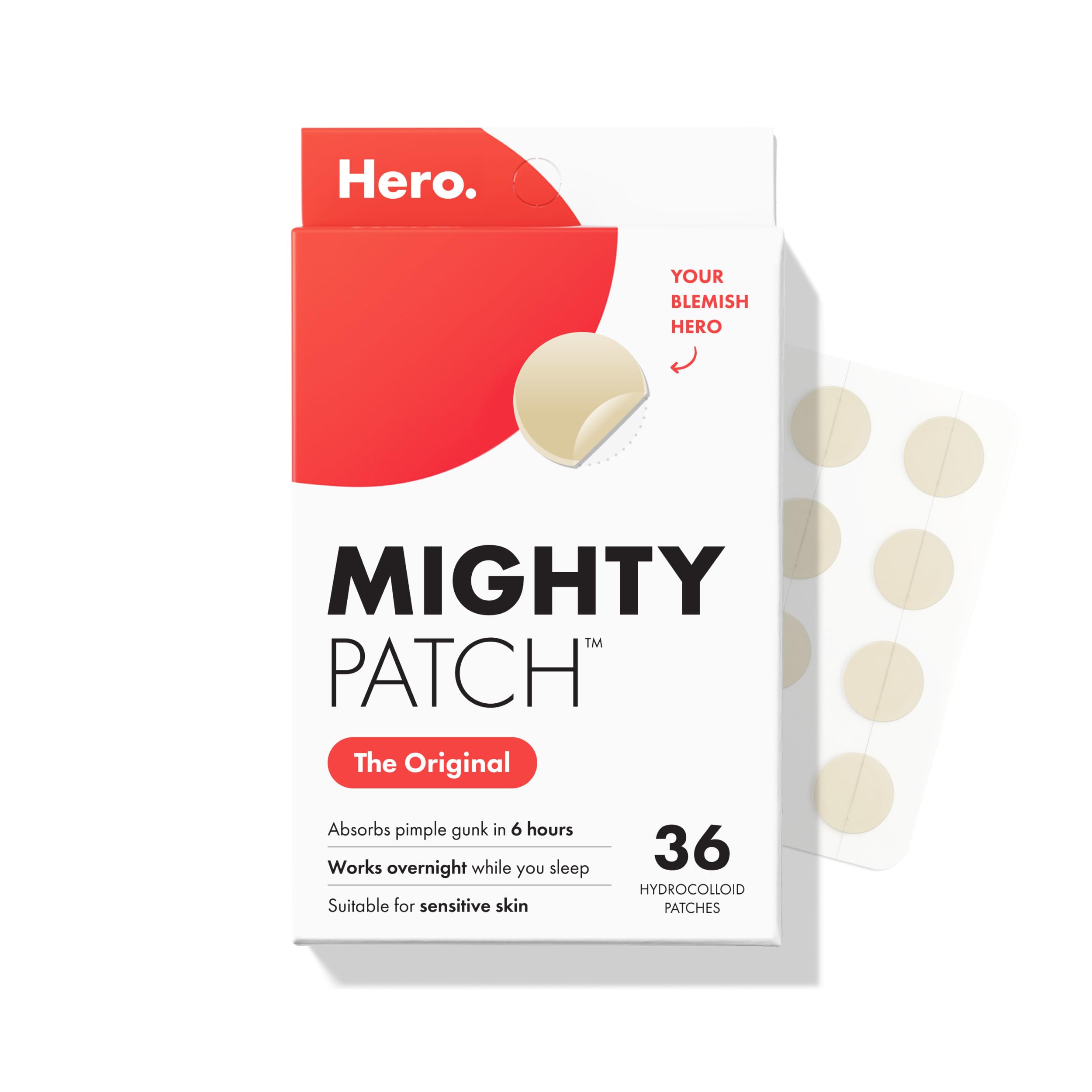 Hero Cosmetics Оригинальные гидроколлоидные пластыри 36 штук -