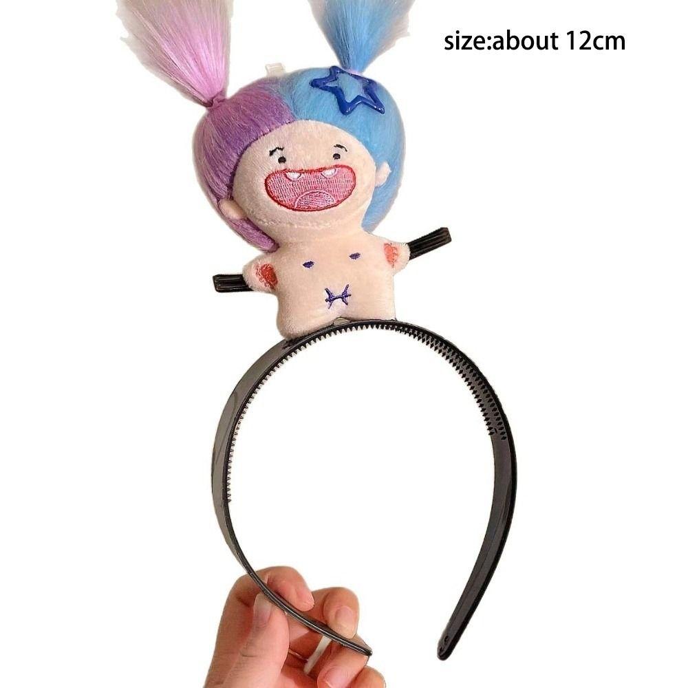 New Wash Face Cartoon Hairband Headpiece Women Girl Hair Accessories Funny Doll Headbands Soft Headwear Headband