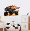 Wild Flaming Racing Car Trophy Wall Sticker Kids Room Decor Self-Adhesive Home Decoration