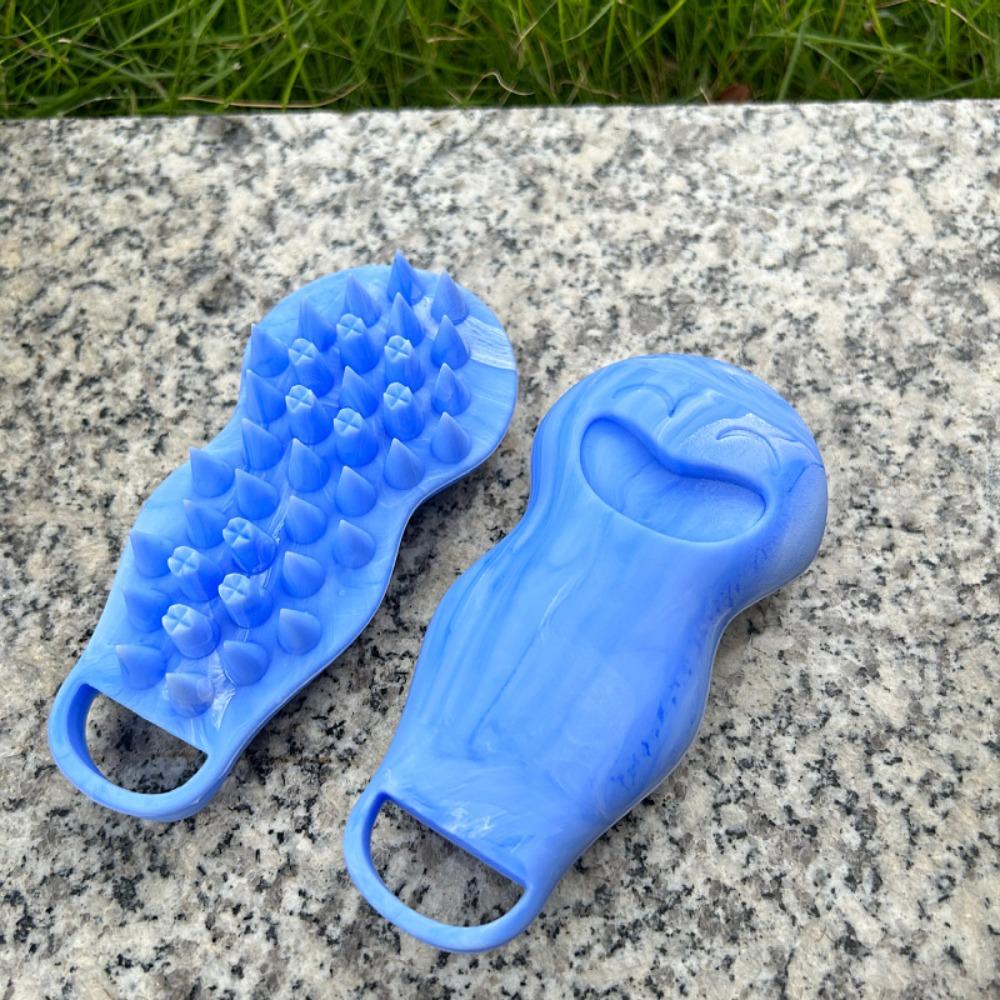 

Расческа для чистки зубов с острыми зубьями Мягкая и нежная к коже Силиконовая расческа для шампуня Девочки темно-синий