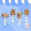 Retractable Badge Reel Compact Id Card Holder Acrylic Badge Reel Colorful Capybara Badge Reel For Nurse Healthcare Office