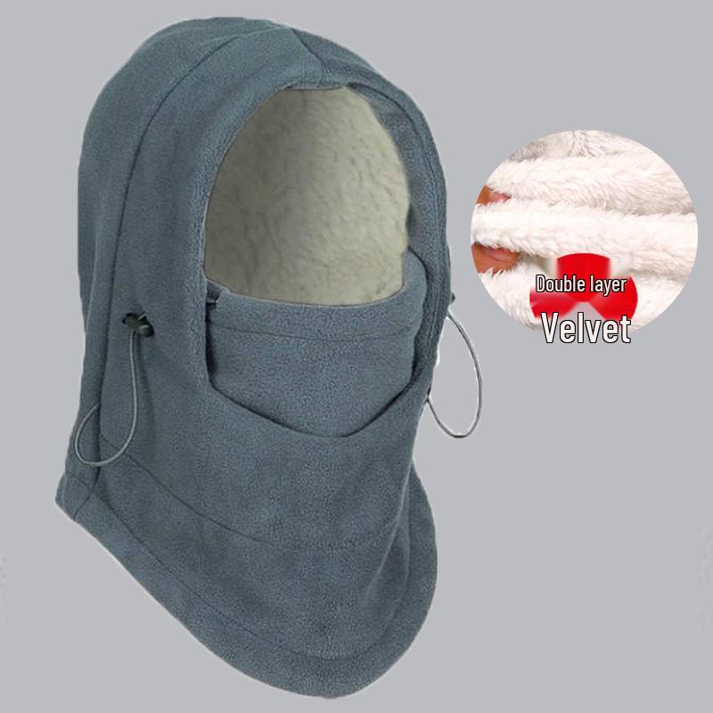 Winter Winddichte Fleece Radmütze Maske - Dicke, Warme Kopfbedeckung zum Skifahren und für Outdoor-Aktivitäten