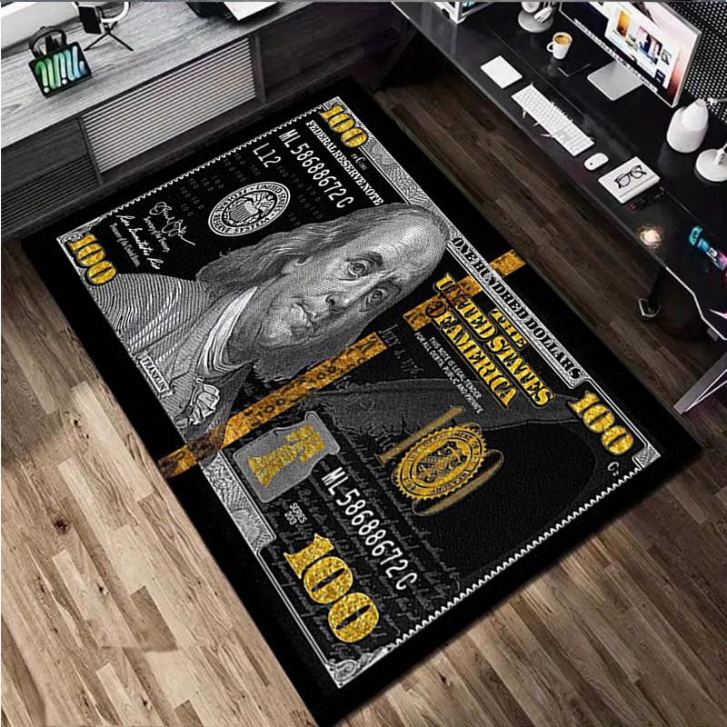 Money Rug - Home carpet Office Decorative Carpet For Living Room Bedroom Door Mat Floor Rug Computer Chair Area Rug
