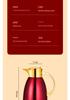 Stainless Steel Red Thermos Gift Set: Wedding Pair Hot Water Bottles