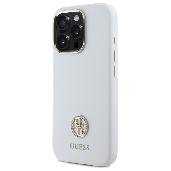 Guess Guhcp16Xm4Dgph Iphone 16 Pro Max   6.9 Biały/White Hardcase Silicone Logo Strass 4G