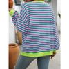 Women's Fashion Casual Spring Fall Stripe Print Long Sleeve O-Neck Blouses & Shirts