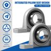 4Pcs Zinc Alloy Flange Bearing Inner High Strength Pillow Block Set Wear Resistant Insert Bearing Block Precision for 3D Printer
