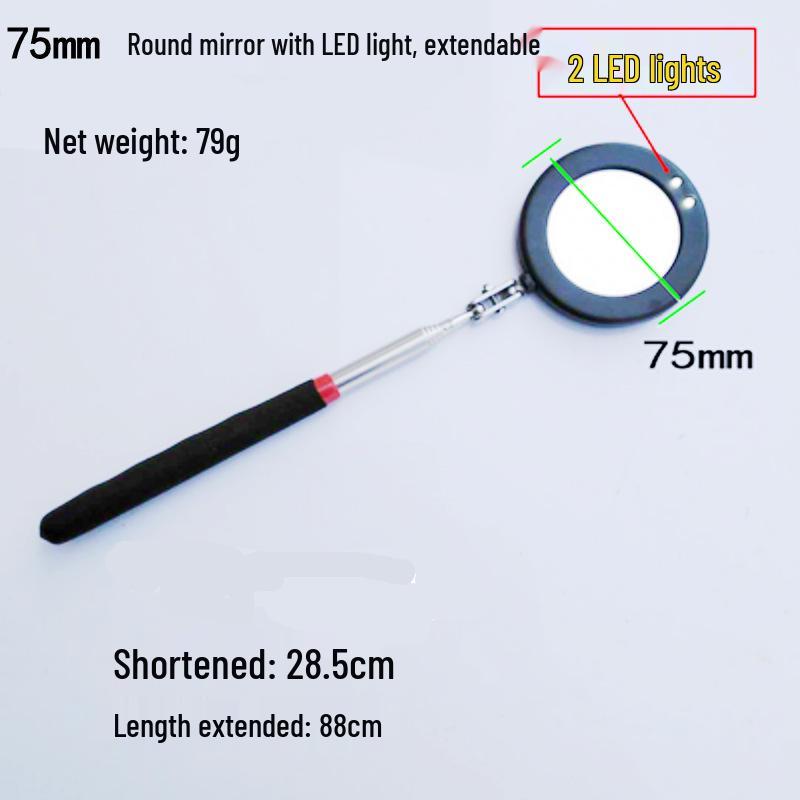 Teleskopowe lustro inspekcyjne LED do podwozia i ścian wewnętrznych samochodu