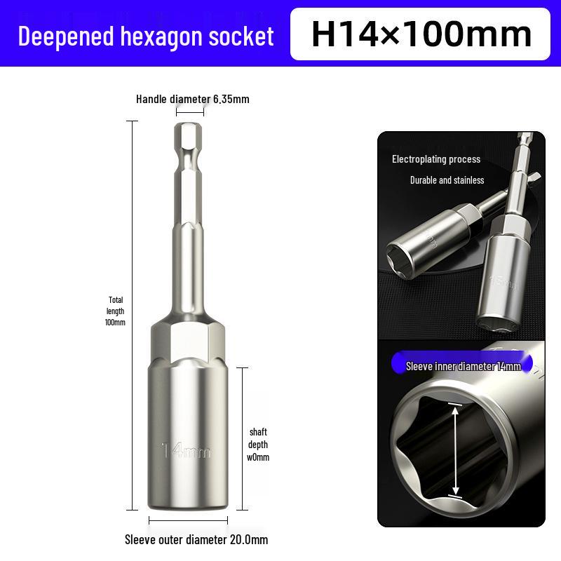10mm Deep Socket Hex Shank Bit for Electric Drill/Screwdriver & Air Impact Wrench