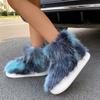 Step into the large size snow boots women's new winter plush warm casual fluffy boots thick-soled short boots