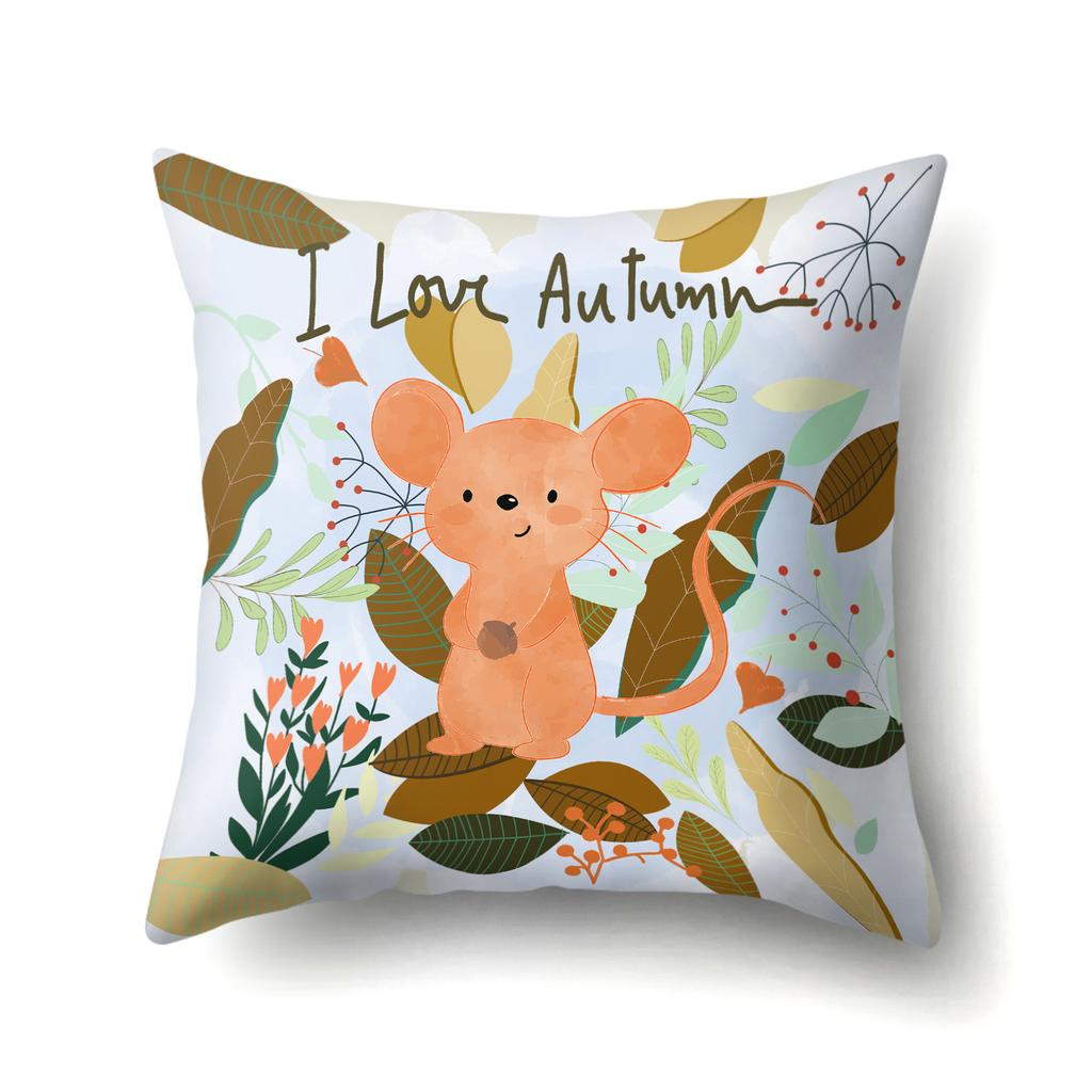 Geometric Animal Pattern Single-sided Pillowcase Office Hug Pillowcase Waist Pillowcase Polyester Simple Sofa Pillowcase