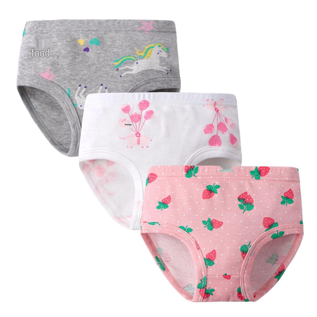 Europäische & Amerikanische 100% Baumwolle Feuchtigkeitstransportierend Atmungsaktiv Mädchen Unterwäsche Slips