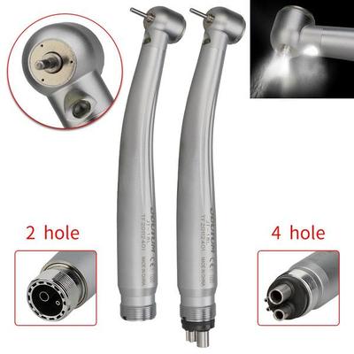 Tandheelkundige LED E-generator Drukknop Hoge snelheid Handstuk Luchtturbine Drievoudige waternevel Handstuk 4 gaten 2 gaten