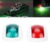 Paar Signallampen 3W LED Navigationswarnleuchte für Marineboot Yacht Rot Grün