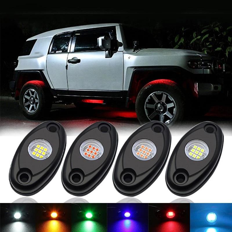 Led Car Led Rock Light Rgb Exterior Atmosphere Light Car Bottom Lamp For Jeep Offroad Truck Atv Utv Underbody Boat Side