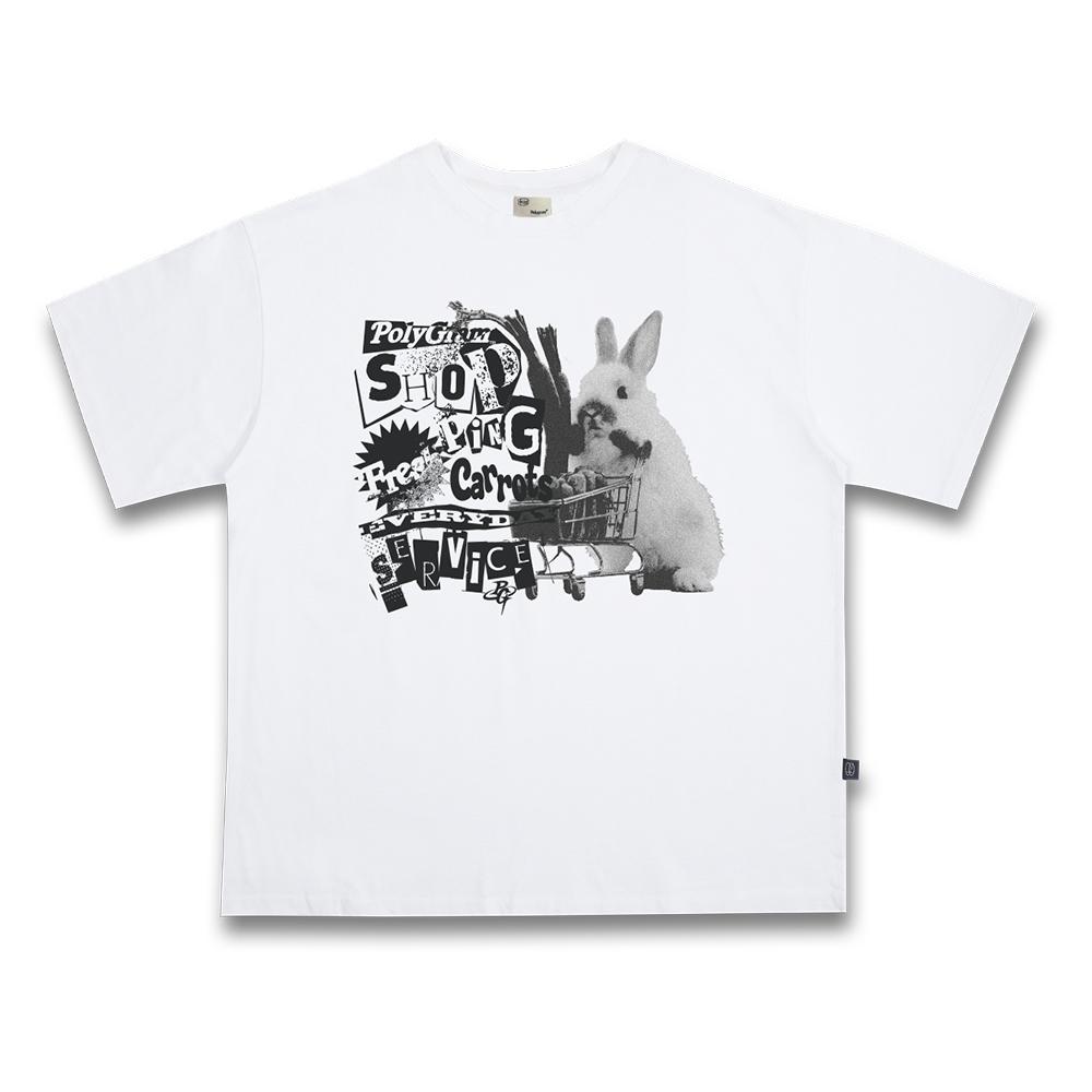 POLYGRAM Shopping Carat 16-Count Cotton Oversized Short Sleeve T-Shirt