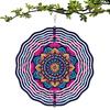 1pc 3D Mandala Wind Spinner, Metal Garden Hanging Ornament, Outdoor Pendant Wind Chime, No Power Needed
