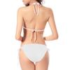 2Pcs/Set Halter Swimsuit No Pad Split Type Solid Color Bathing Suit for Summer