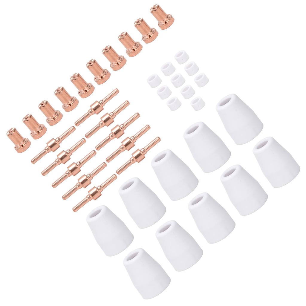 40 stk Plasmaskjærer Forbruksmateriell Skjermkopp Elektroder Ringdyser Holdbart Plasmaskjærer Tilbehør