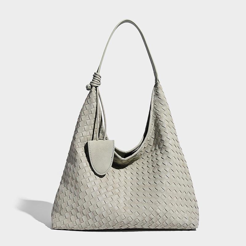 

2025 New Niche Design Handmade Woven Bag Commuting High-End Versatile Tote Bag Single Shoulder Crossbody Women s Bag 33*11*26CM бежевый